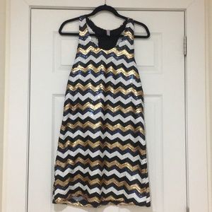 Sequin chevron dress